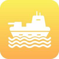 Military Ship Vector Icon