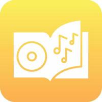 icono de vector de libro de audio