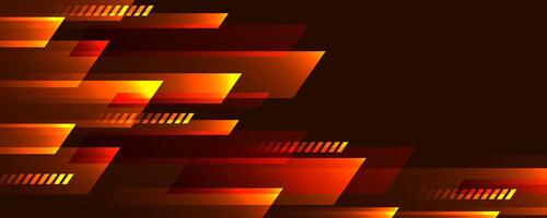 3D brown techno geometric background on dark space with glow lines motion effect decoration. Modern graphic design element high speed panoramic style concept for banner, flyer, card, or brochure cover vector