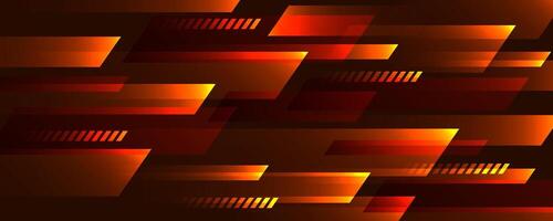 3D brown techno geometric background on dark space with glow lines motion effect decoration. Modern graphic design element high speed panoramic style concept for banner, flyer, card, or brochure cover vector