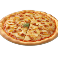 3d rendered Delicious potato onion caramelized pizza png
