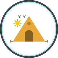 Camping Flat Circle Icon vector