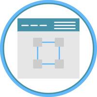 Text Editor Flat Circle Icon vector