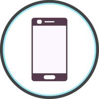 Mobile phone Flat Circle Icon vector