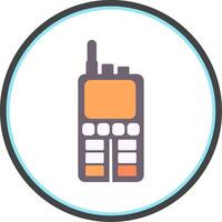 Walkie Talkie Flat Circle Icon vector