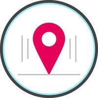 Location Flat Circle Icon vector