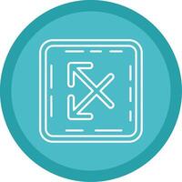 Intersect Flat Circle Multicolor Design Icon vector