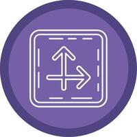 Intersect Flat Circle Multicolor Design Icon vector