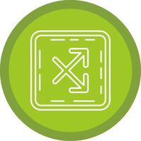 Intersect Flat Circle Multicolor Design Icon vector