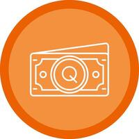 Quetzal Flat Circle Multicolor Design Icon vector