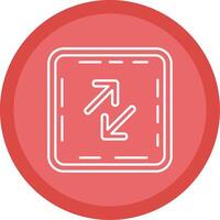 Swap Flat Circle Multicolor Design Icon vector