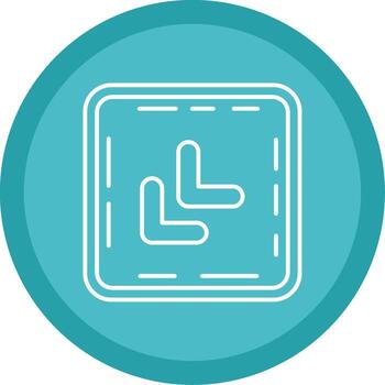 Chevron Flat Circle Multicolor Design Icon vector