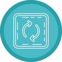 Loop Flat Circle Multicolor Design Icon vector