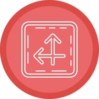 Intersect Flat Circle Multicolor Design Icon vector