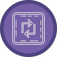 Loop Flat Circle Multicolor Design Icon vector