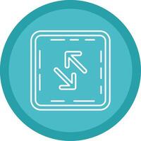 Swap Flat Circle Multicolor Design Icon vector