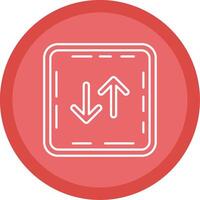 Swap Flat Circle Multicolor Design Icon vector