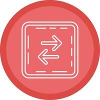 Swap Flat Circle Multicolor Design Icon vector