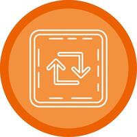 Loop Flat Circle Multicolor Design Icon vector