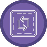 Loop Flat Circle Multicolor Design Icon vector