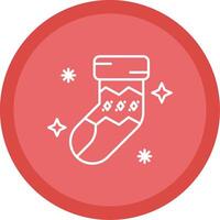 Sock Flat Circle Multicolor Design Icon vector