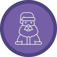 Santa claus Flat Circle Multicolor Design Icon vector