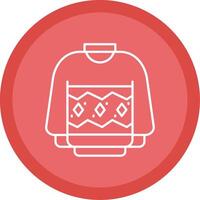 Sweater Flat Circle Multicolor Design Icon vector