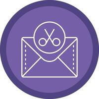 Scissor Flat Circle Multicolor Design Icon vector