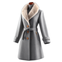 3d reso moda lana cappotto png