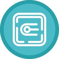 Endpoint Flat Circle Multicolor Design Icon vector