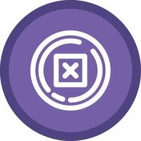 Delete Flat Circle Multicolor Design Icon vector