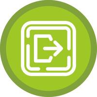 Logout Flat Circle Multicolor Design Icon vector
