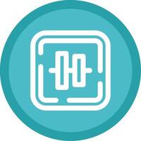 Vertical alignment Flat Circle Multicolor Design Icon vector