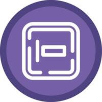 Right align Flat Circle Multicolor Design Icon vector