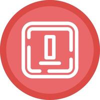 Bottom alignment Flat Circle Multicolor Design Icon vector