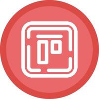 Top alignment Flat Circle Multicolor Design Icon vector