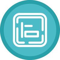 Left alignment Flat Circle Multicolor Design Icon vector