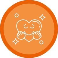 Skull Flat Circle Multicolor Design Icon vector