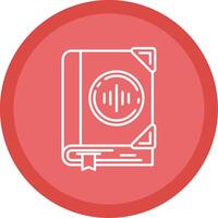 Audio book Flat Circle Multicolor Design Icon vector