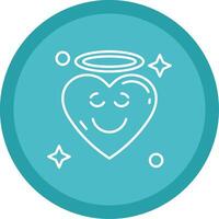 Angel Flat Circle Multicolor Design Icon vector