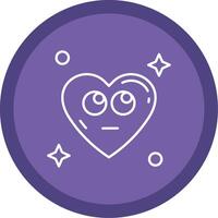 Rolling eyes Flat Circle Multicolor Design Icon vector