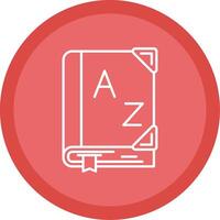Dictionary Flat Circle Multicolor Design Icon vector