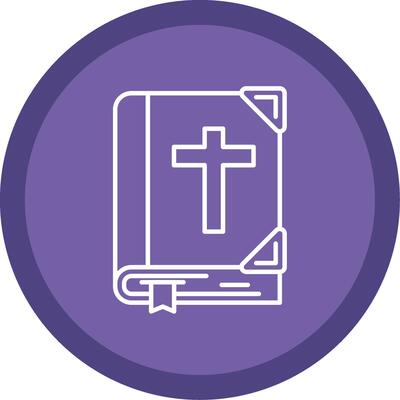 Bible Flat Circle Multicolor Design Icon