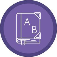 Dictionary Flat Circle Multicolor Design Icon vector