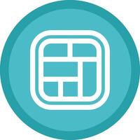 Layout Flat Circle Multicolor Design Icon vector