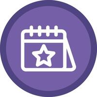 Calender Flat Circle Multicolor Design Icon vector