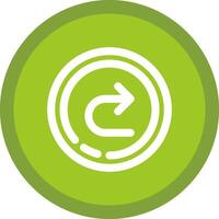 Forward Flat Circle Multicolor Design Icon vector