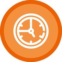 Time Flat Circle Multicolor Design Icon vector