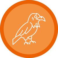 Raven Flat Circle Multicolor Design Icon vector