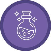 Potion Flat Circle Multicolor Design Icon vector